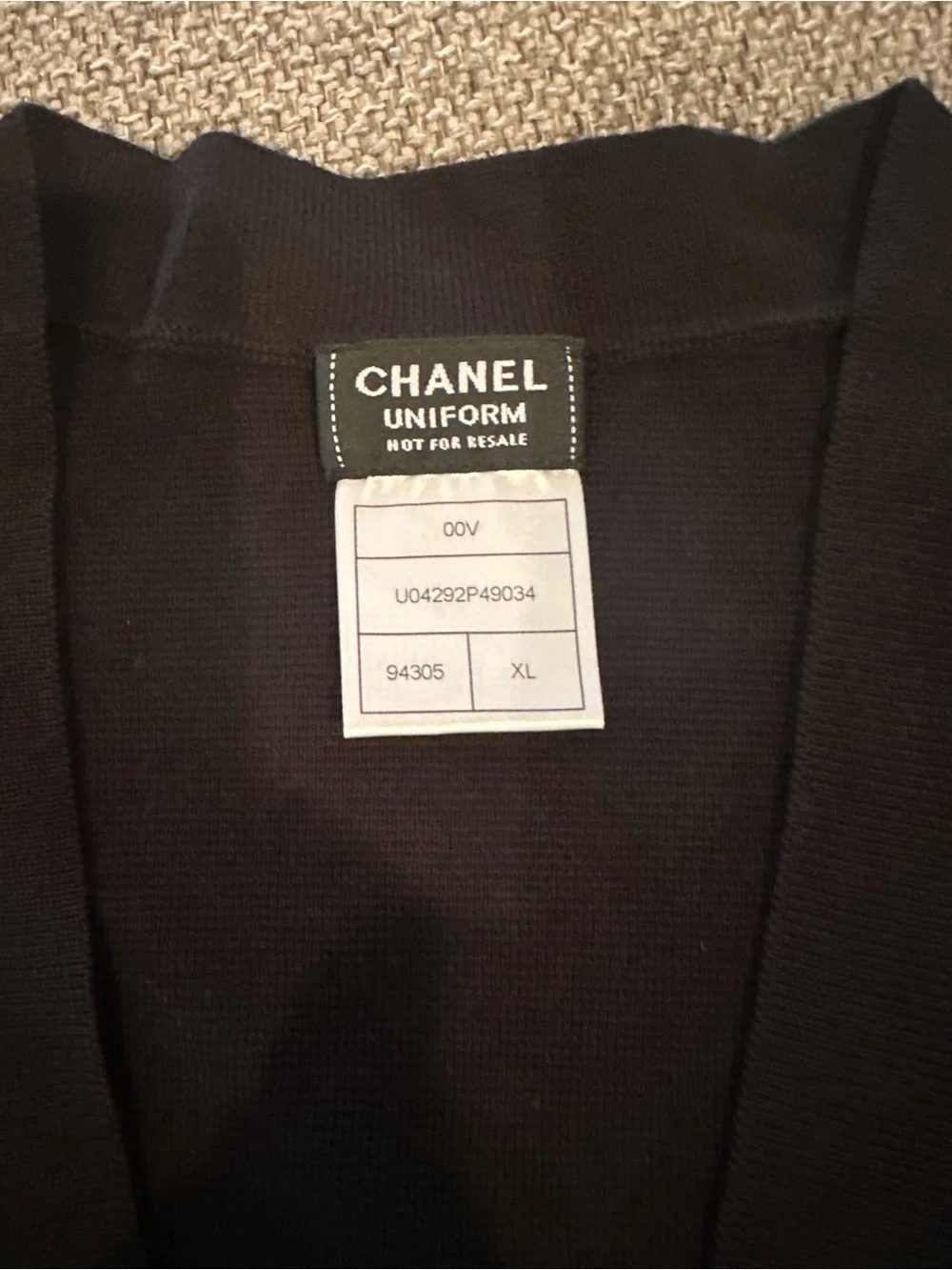 Chanel Classic Black Button-Front Cardigan